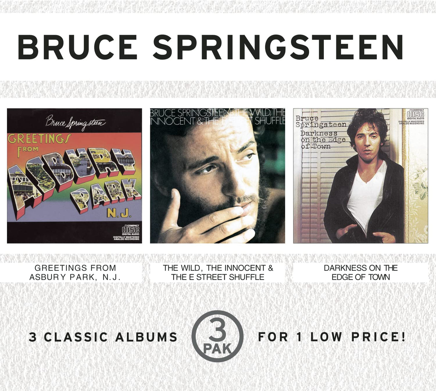 Greetings from Asbury Park, N.J. / The Wild, the Innocent & the E Street Shuffle / Darkness on the Edge of Town (3CD)