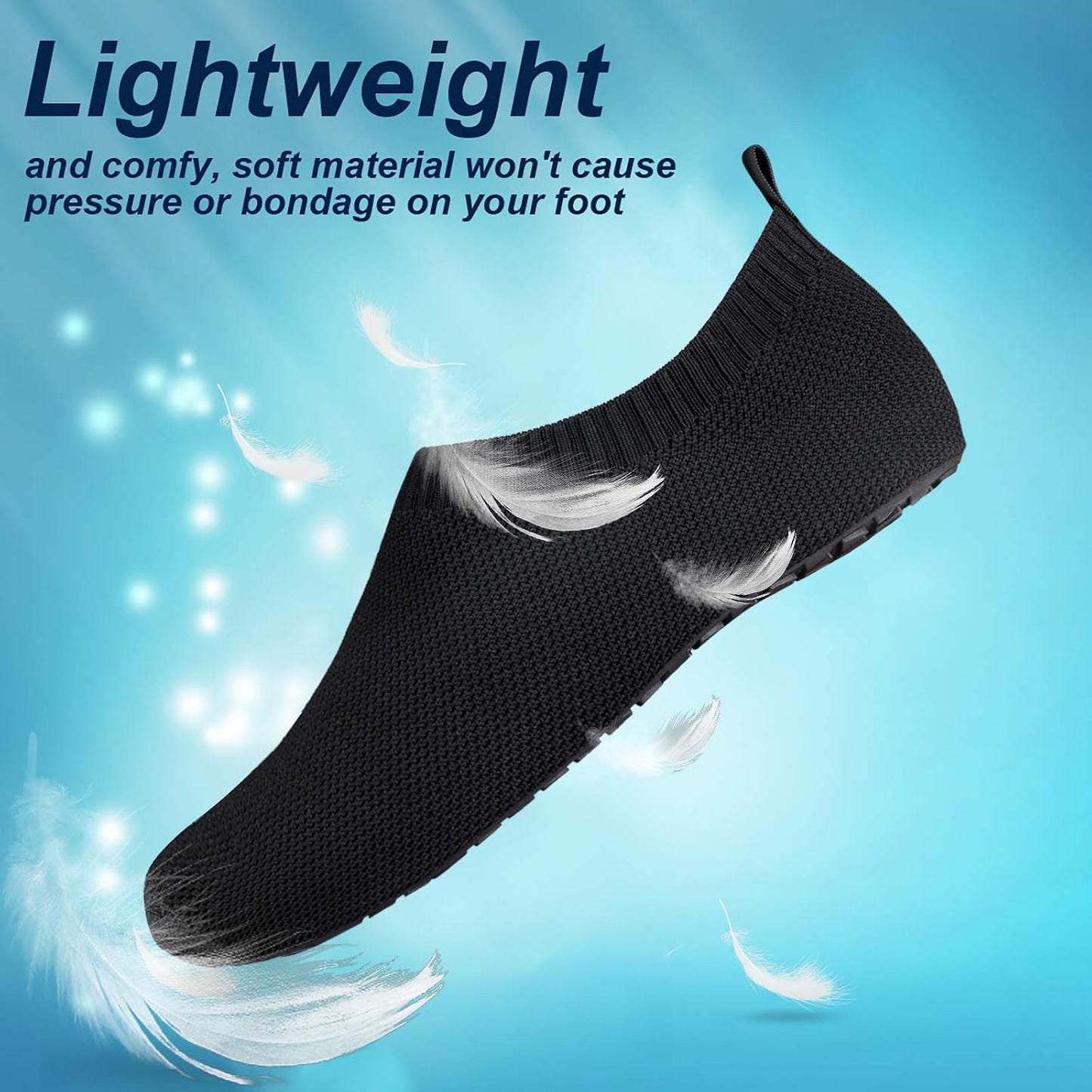 semai Quick-Dry Water Shoes – Non-Slip Aqua Socks for Beach, Swimming & Yoga, Men Women Kids