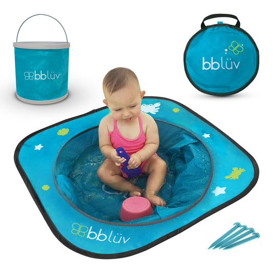 bblüv Arenä Pop-Up Beach Pool for Infants - Easy Clean - Waterproof Material- Instant Setup - Compact Foldable Bucket - Safe Cooling Space - Anchors for Stability - Ultimate Summer Fun for Your Baby 🍁 All In One Marketplace Canada