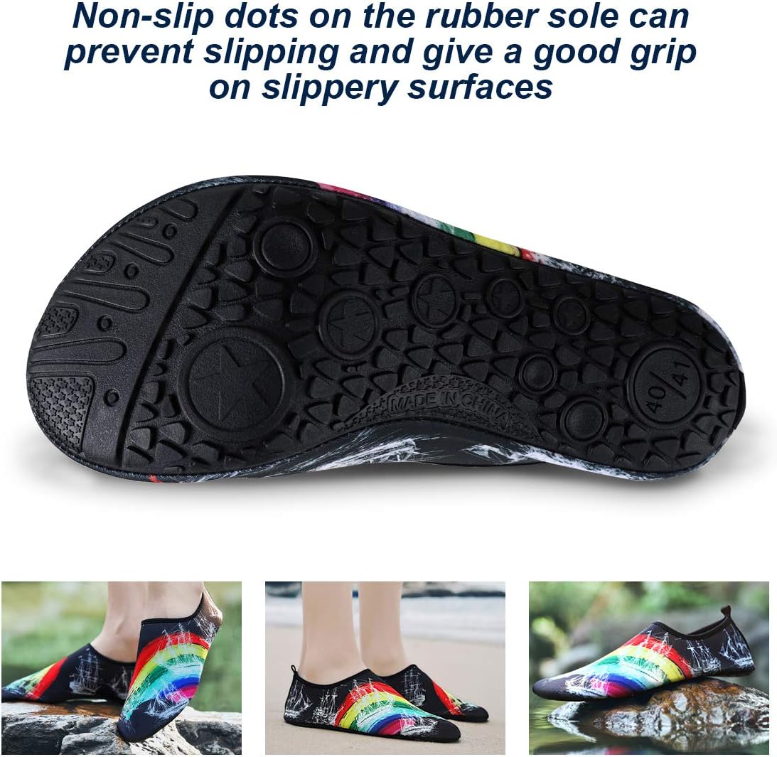 semai Quick-Dry Water Shoes – Non-Slip Aqua Socks for Beach, Swimming & Yoga, Men Women Kids