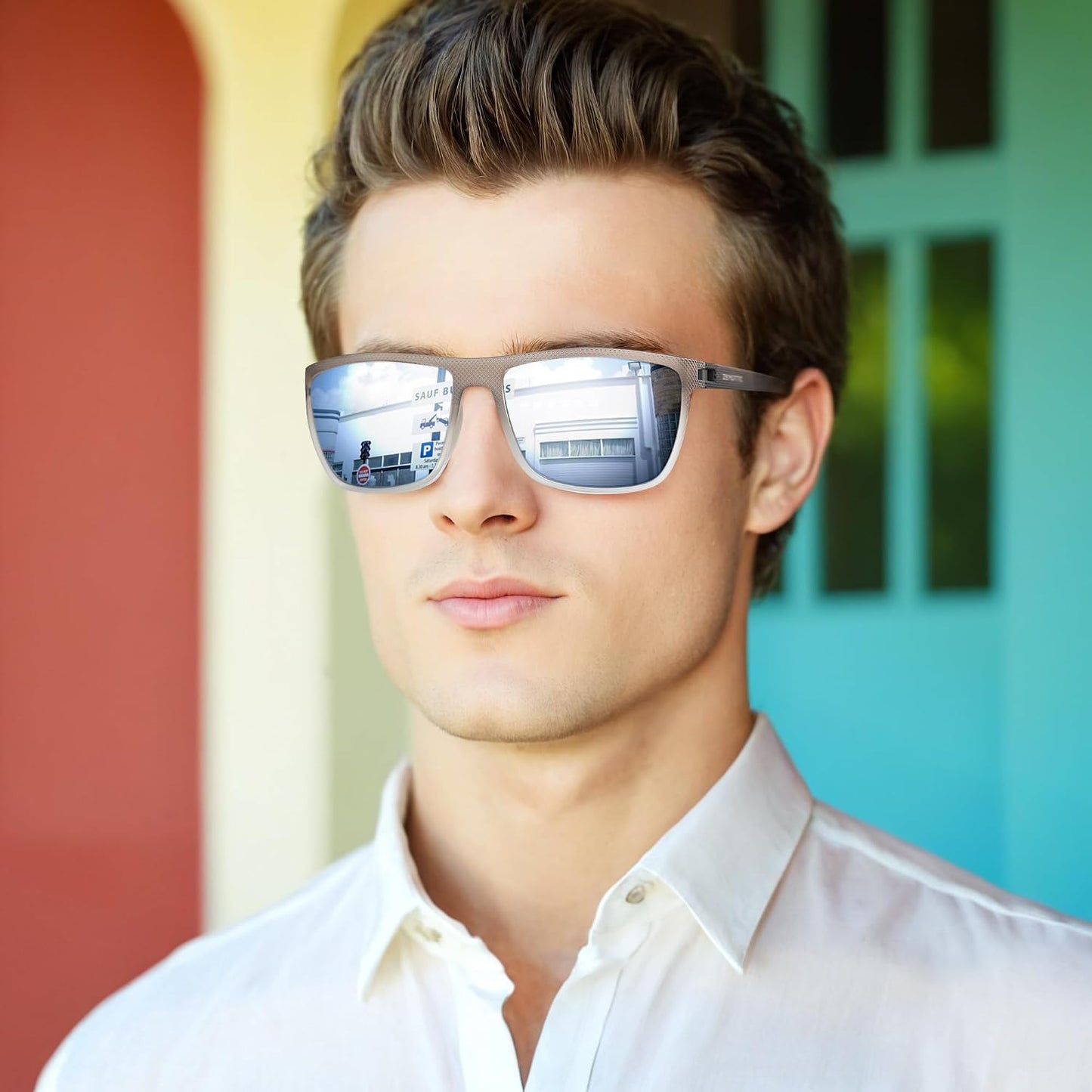 ZENOTTIC Polarized Sunglasses for Men – Lightweight TR90 Frame, UV400, Square