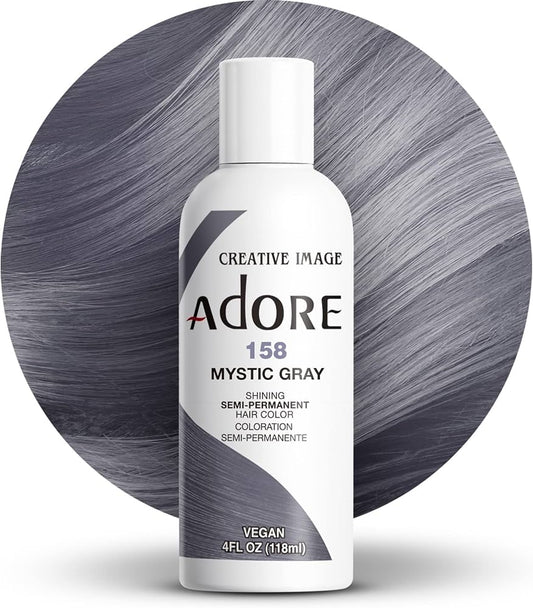 COLORATION CAPILLAIRE SEMI-PERMANENTE ADORE GRIS MYSTIQUE 158 118ML