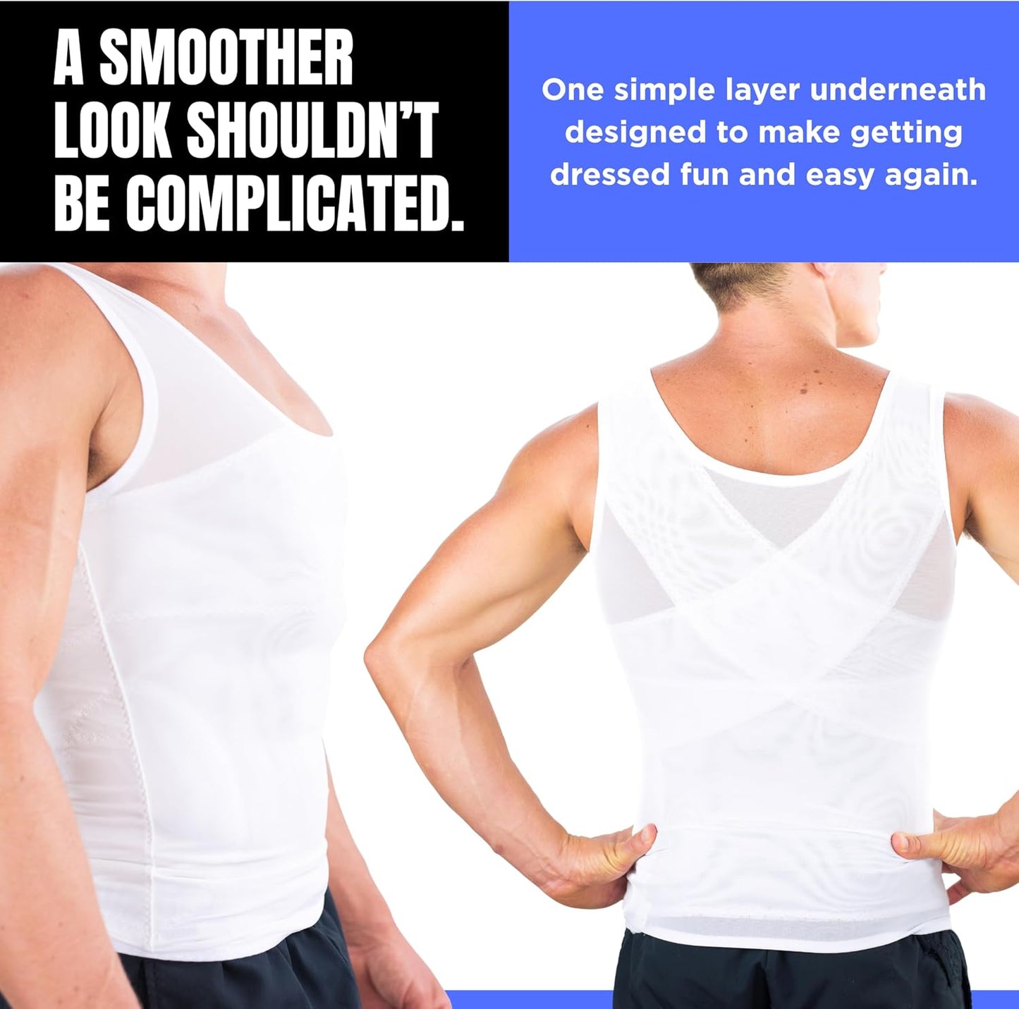 Esteem Apparel Men's Chest Compression Shirt – Gynecomastia Body Slimming Shapewear