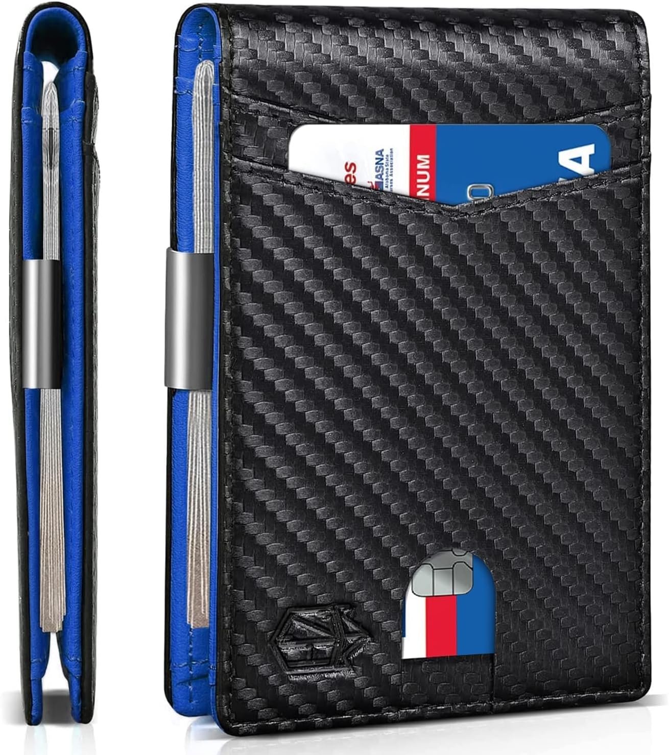Zitahli Slim RFID Wallet for Men – Leather Bifold with Money Clip, 12 Card Slots