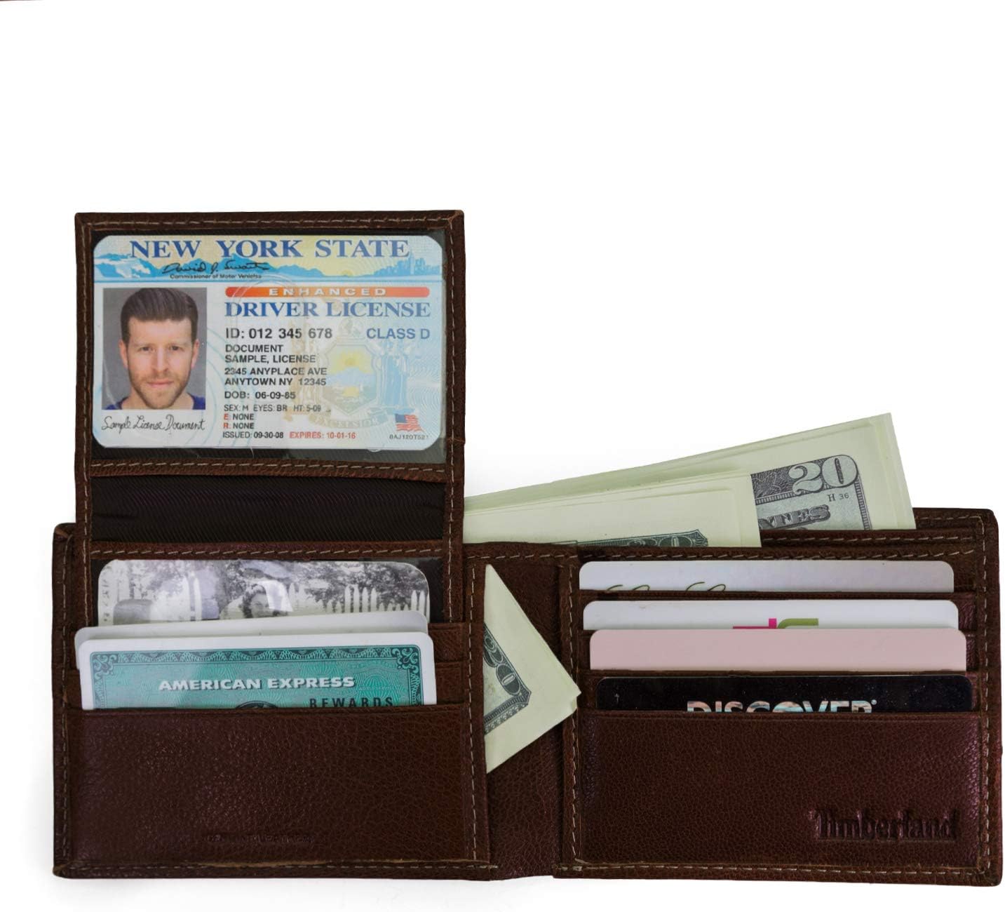 Timberland Men's Leather RFID Blocking Wallet – Genuine Leather Passcase Bifold