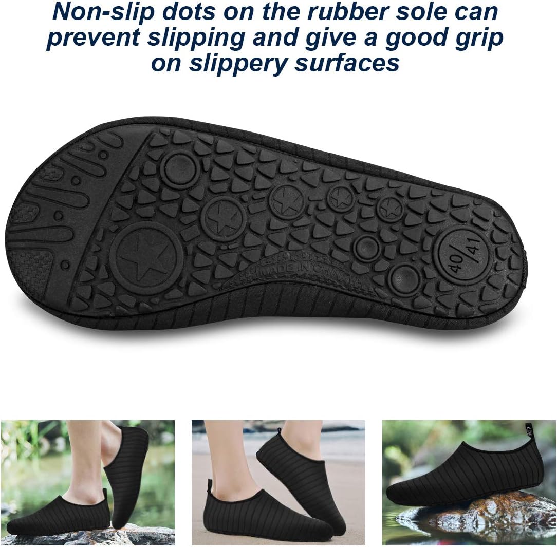 semai Quick-Dry Water Shoes – Non-Slip Aqua Socks for Beach, Swimming & Yoga, Men Women Kids