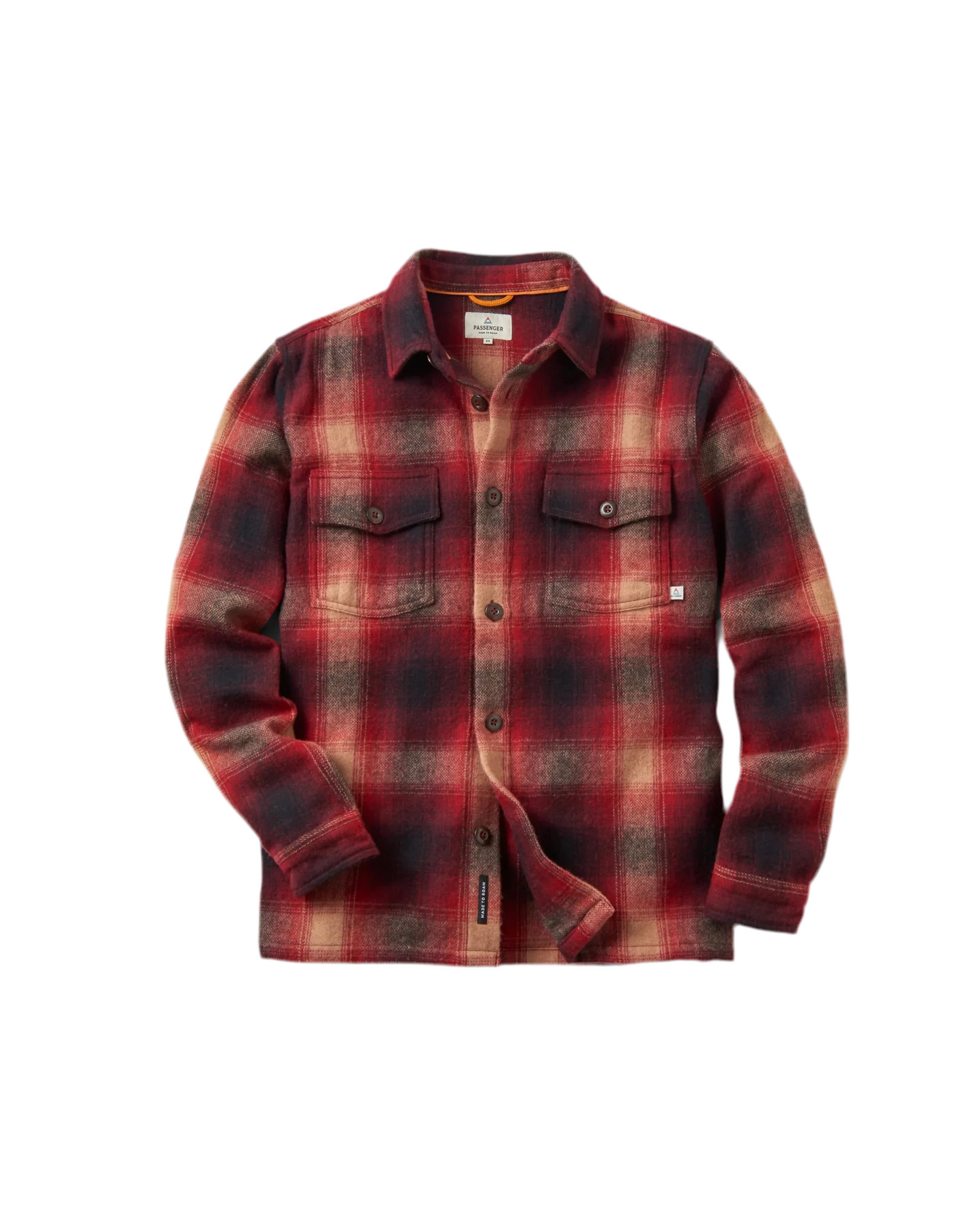 Vans 'Krug Woven' Flannel L/S Shirt  - Black/Chili Pepper