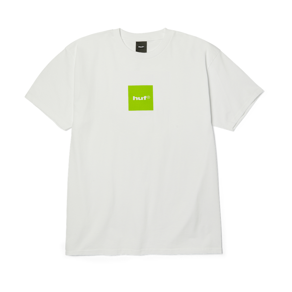 HUF '89 Box Logo' Tee - White/Lime Green