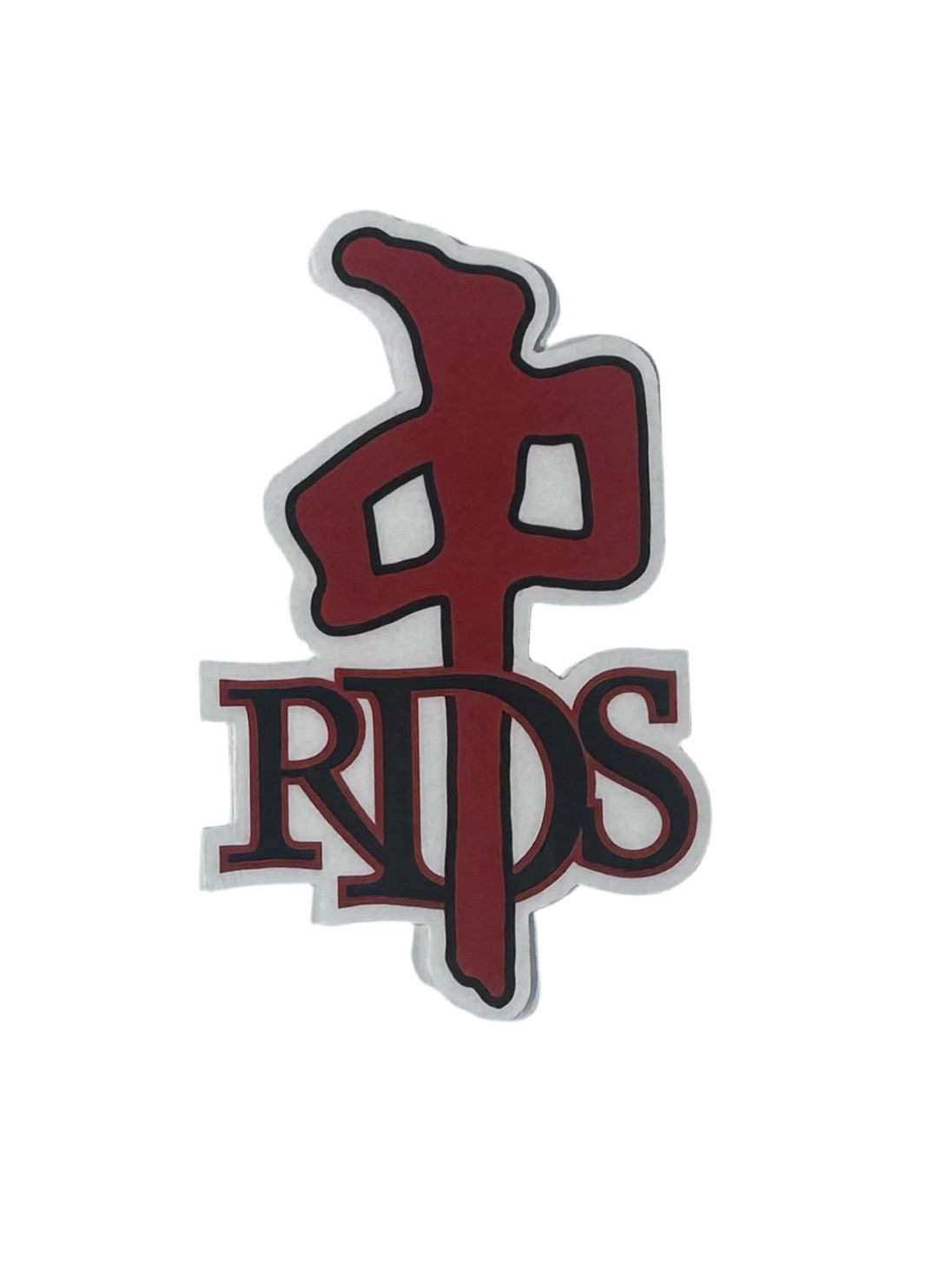 Red Dragon 'Big Logo' Sticker - Red/Black