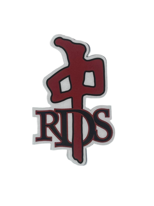 Red Dragon 'Big Logo' Sticker - Red/Black