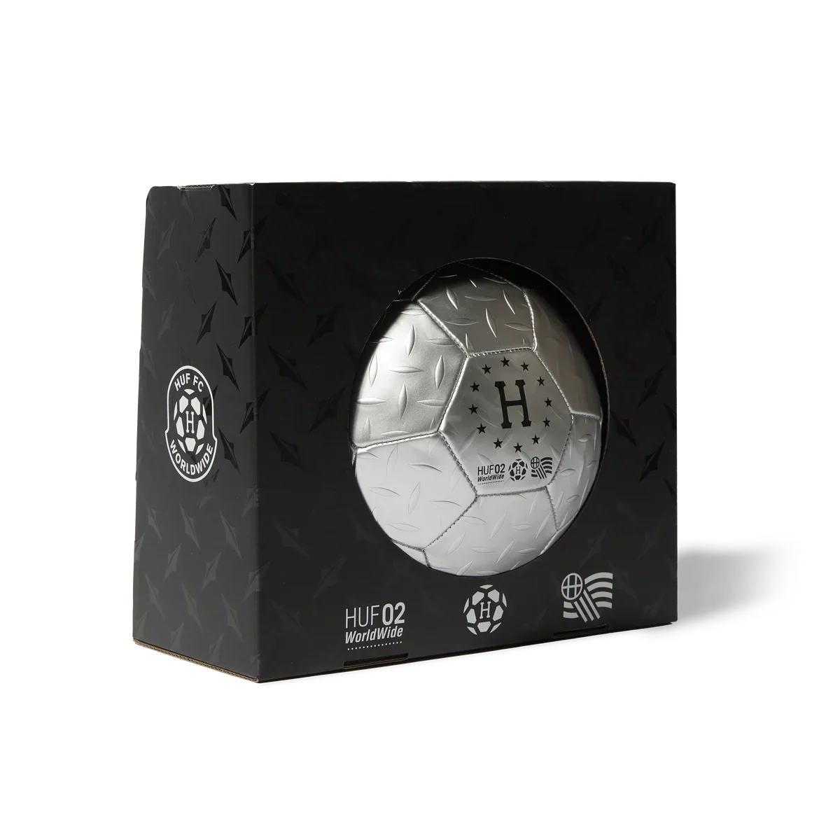 HUF 'Diamond Plate' Soccer Ball - Silver