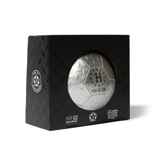 HUF 'Diamond Plate' Soccer Ball - Silver
