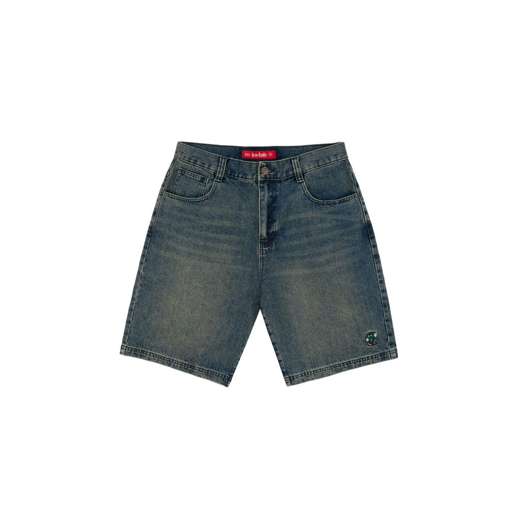 Loviah 'Jhorts' Denim Baggy Shorts - Pine Enzyme Wash
