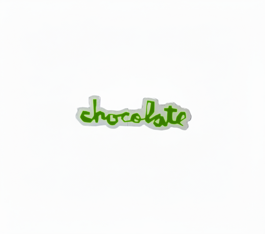 Chocolate Skateboards 'OG Logo' Sticker - Neon Yellow