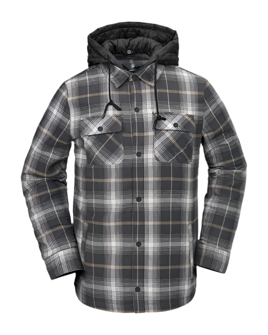 Volcom 'Insulated Riding' Flannel Jacket - Stone
