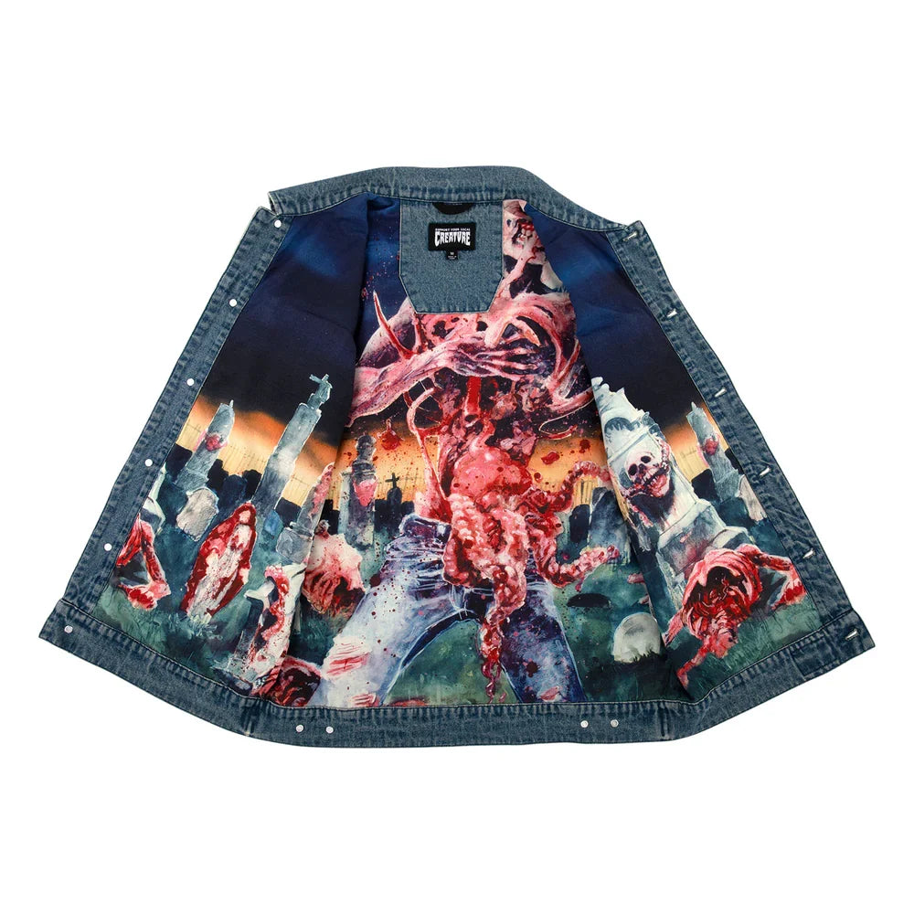 Creature x Cannibal Corpse Denim Vest - Light Denim