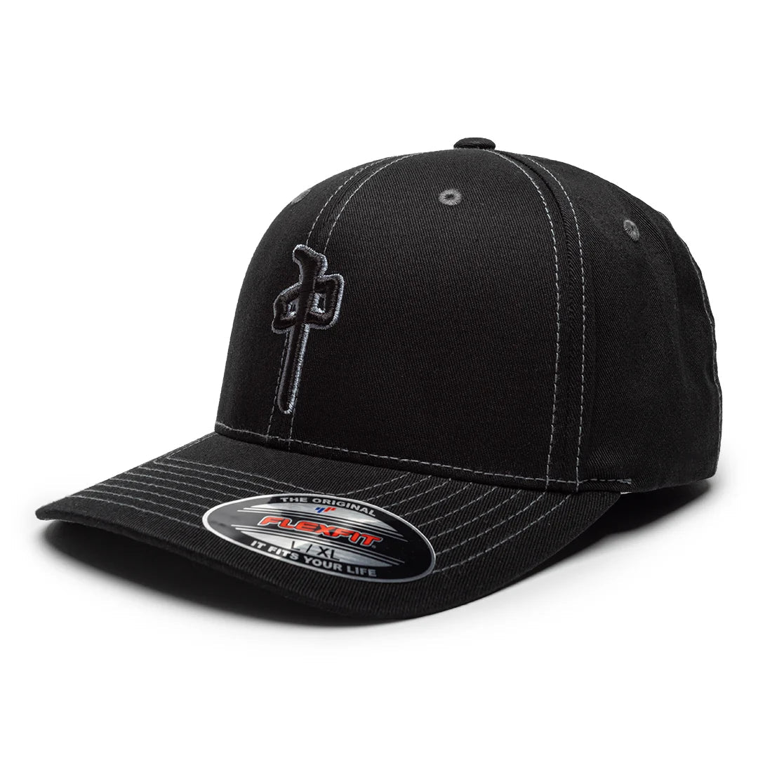 Red Dragon 'OG Puffy Contrast Stitch' Flexfit Cap - Black/Grey