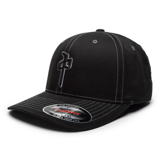 Red Dragon 'OG Puffy Contrast Stitch' Flexfit Cap - Black/Grey