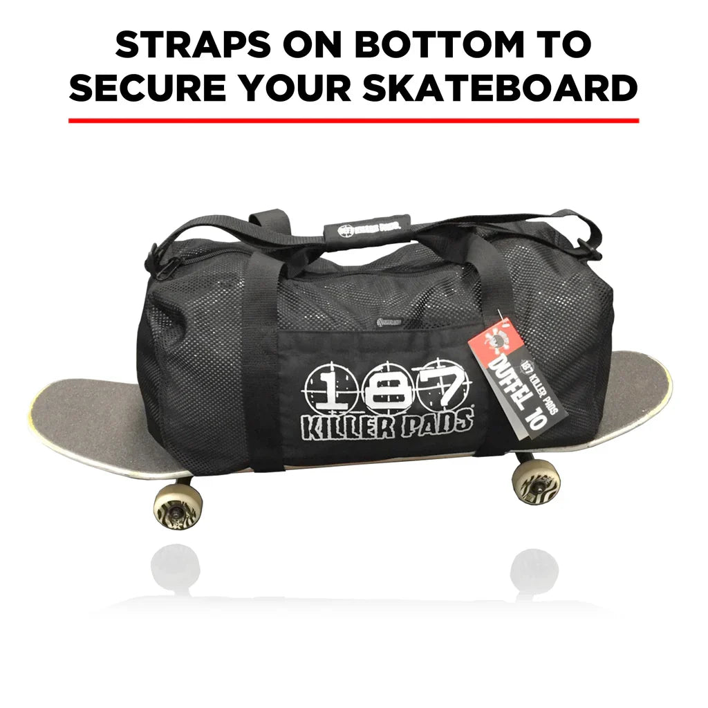 187 Killer Pads Skateboard Mesh Duffle Bag - Black