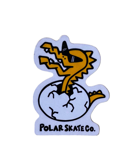 Polar Skate Co. 'Dinosaur Birth' Sticker - Yellow