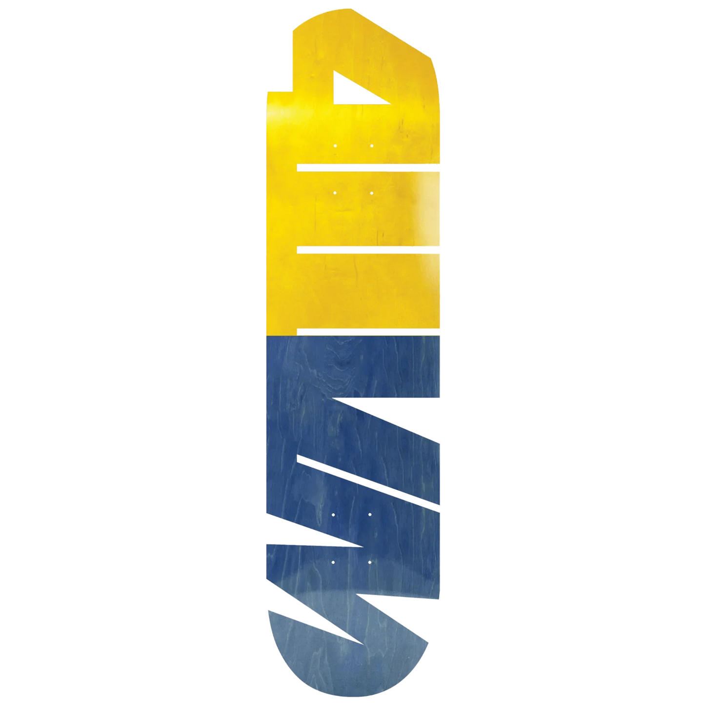 411VM 'Cut-Out' Skateboard Deck - Blue/Yellow