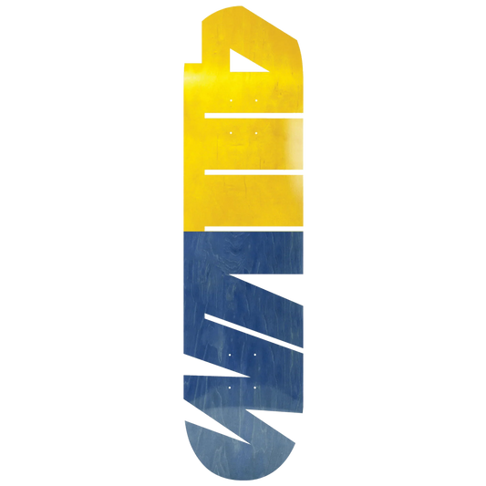 411VM 'Cut-Out' Skateboard Deck - Blue/Yellow