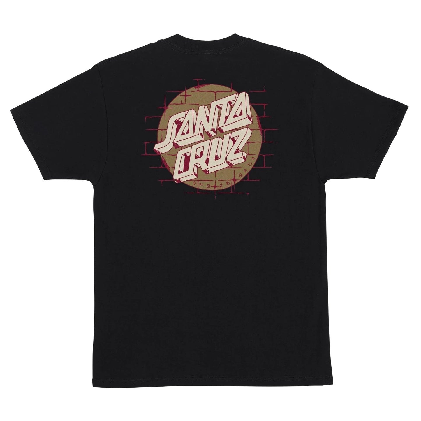 Santa Cruz 'Scrawl Brick Dot' Tee - Black