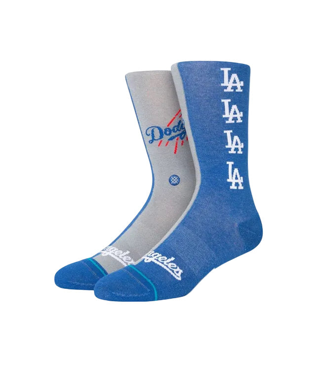 Stance x MLB 'Los Angeles Dodgers Split' Crew Socks - Grey/Blue