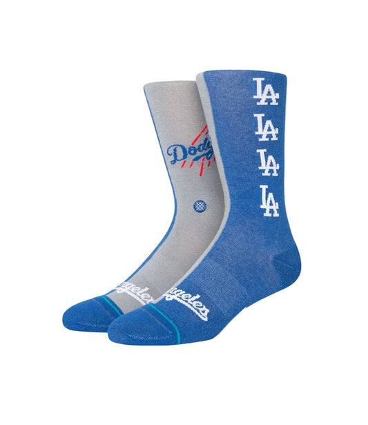 Stance x MLB 'Los Angeles Dodgers Split' Crew Socks - Grey/Blue