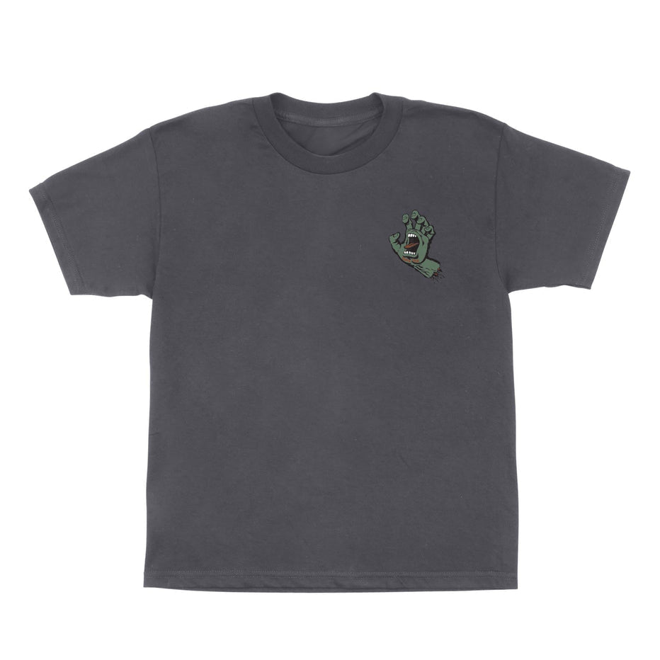 Santa Cruz 'Screaming Hand' Tee - Charcoal Moss (KIDS)