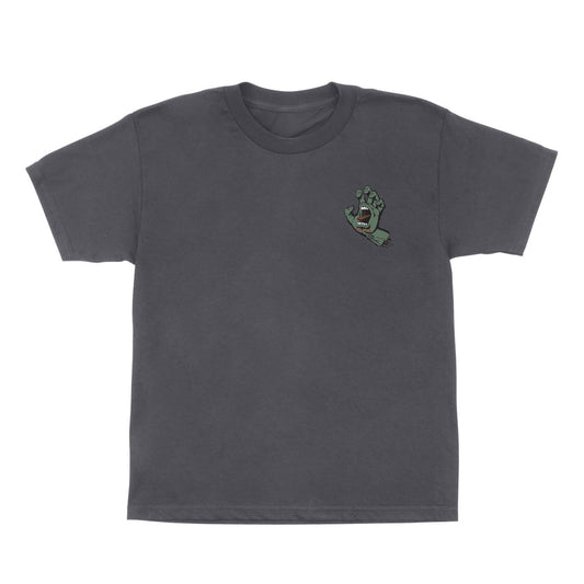 Santa Cruz 'Screaming Hand' Tee - Charcoal Moss (KIDS)