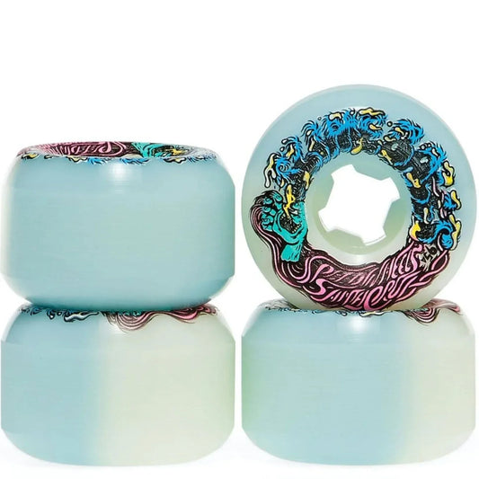 Slime Balls 'Hairballs 50-50' 95A Wheels 54MM - Teal/White