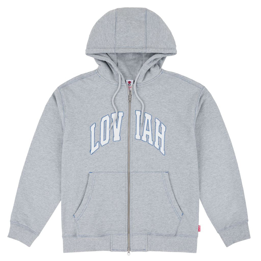 Loviah 'Team' Zip-Up Hoodie - Heather Grey