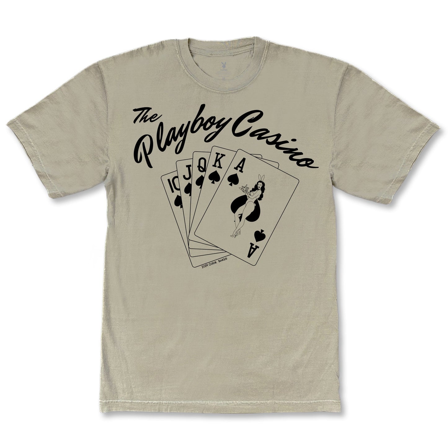 Color Bars X Playboy 'Casino' Tee - Khaki