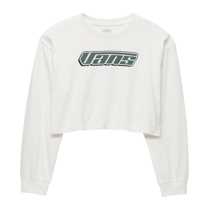 Vans 'Retro V' L/S Crop Top - White (Women's)