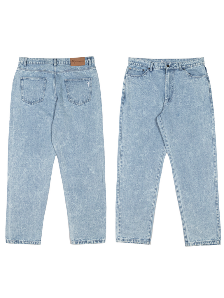 Red Dragon 'Franklin' Baggy Jeans - Ultra Light Blue