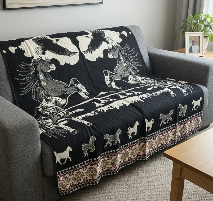 Horse Spirits Alpaca Blanket