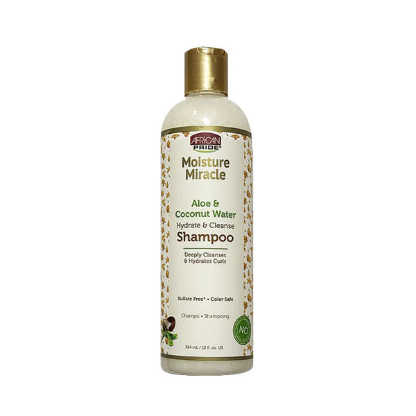 AFRICAN PRIDE MOIST MIRACLE SHAMPOOING ALOÈS ET COCO 12OZ