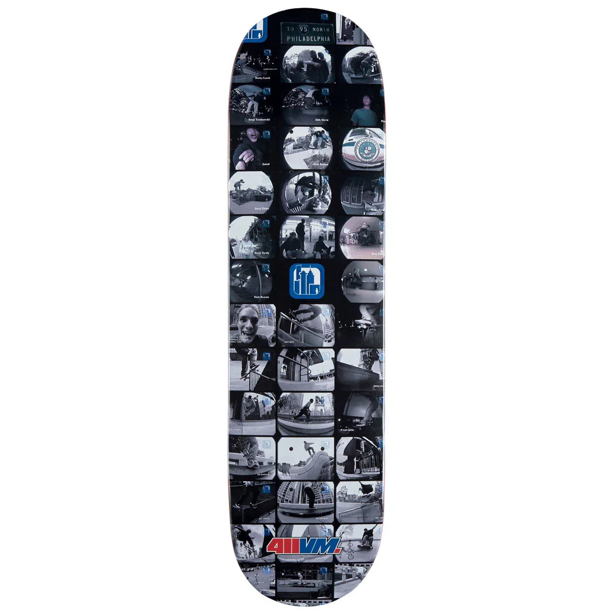 411VM 'Metrospective Frame' Grab Skateboard Deck - Multi