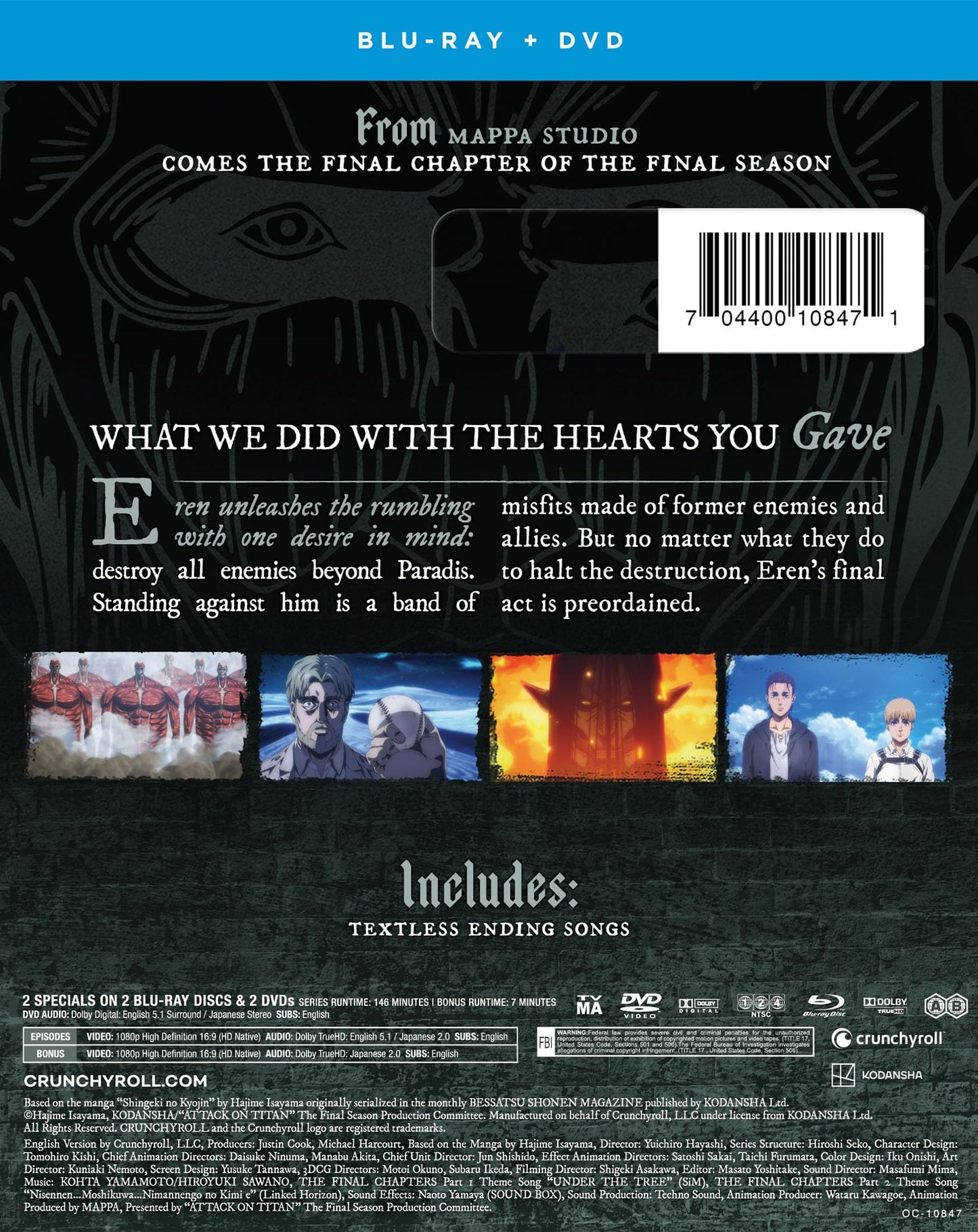 Attack on Titan / Final Season: THE FINAL CHAPTERS (Part 3) - Blu-Ray