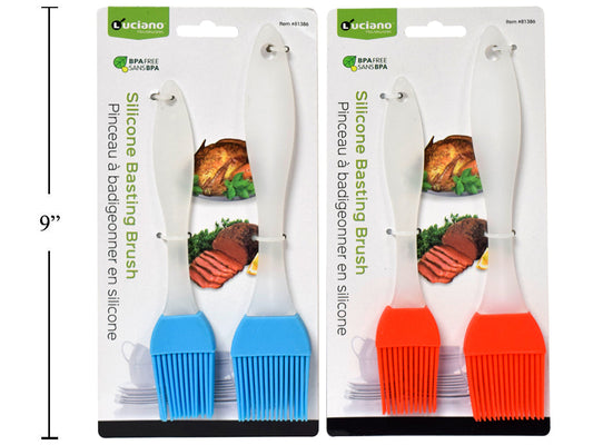 LUCIANO GOURMET 2 Piece Silicone Basting Brush Set - 81386