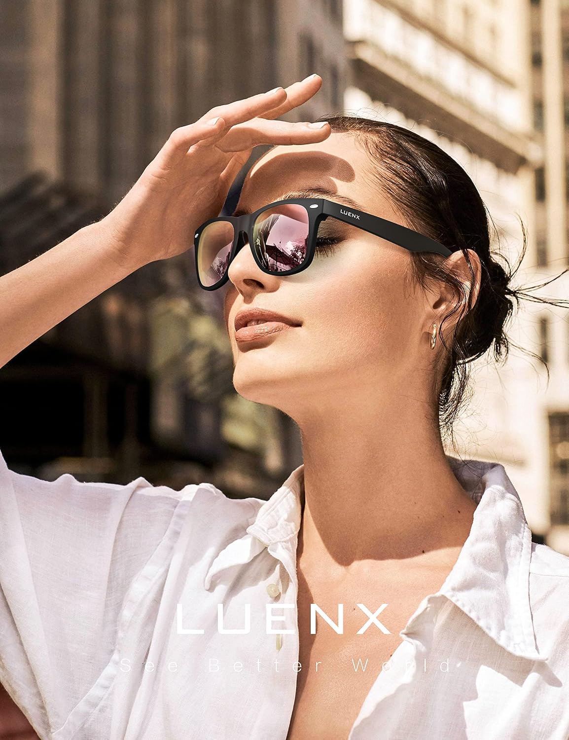 LUENX Polarized Sunglasses – UV400, Square Frame, Anti-Slip, Men & Women