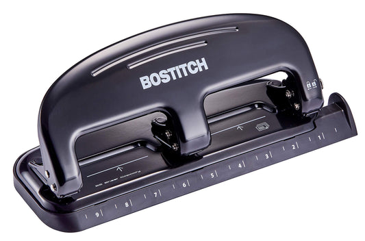 Bostitch Office EZ Squeeze 20 Sheet Standard 3 Hole Punch, Metal Construction, Silver/Black (HP20) 🍁 All In One Marketplace Canada