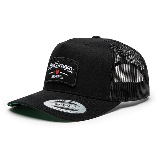 Red Dragon 'Arch' Snapback Cap - Black