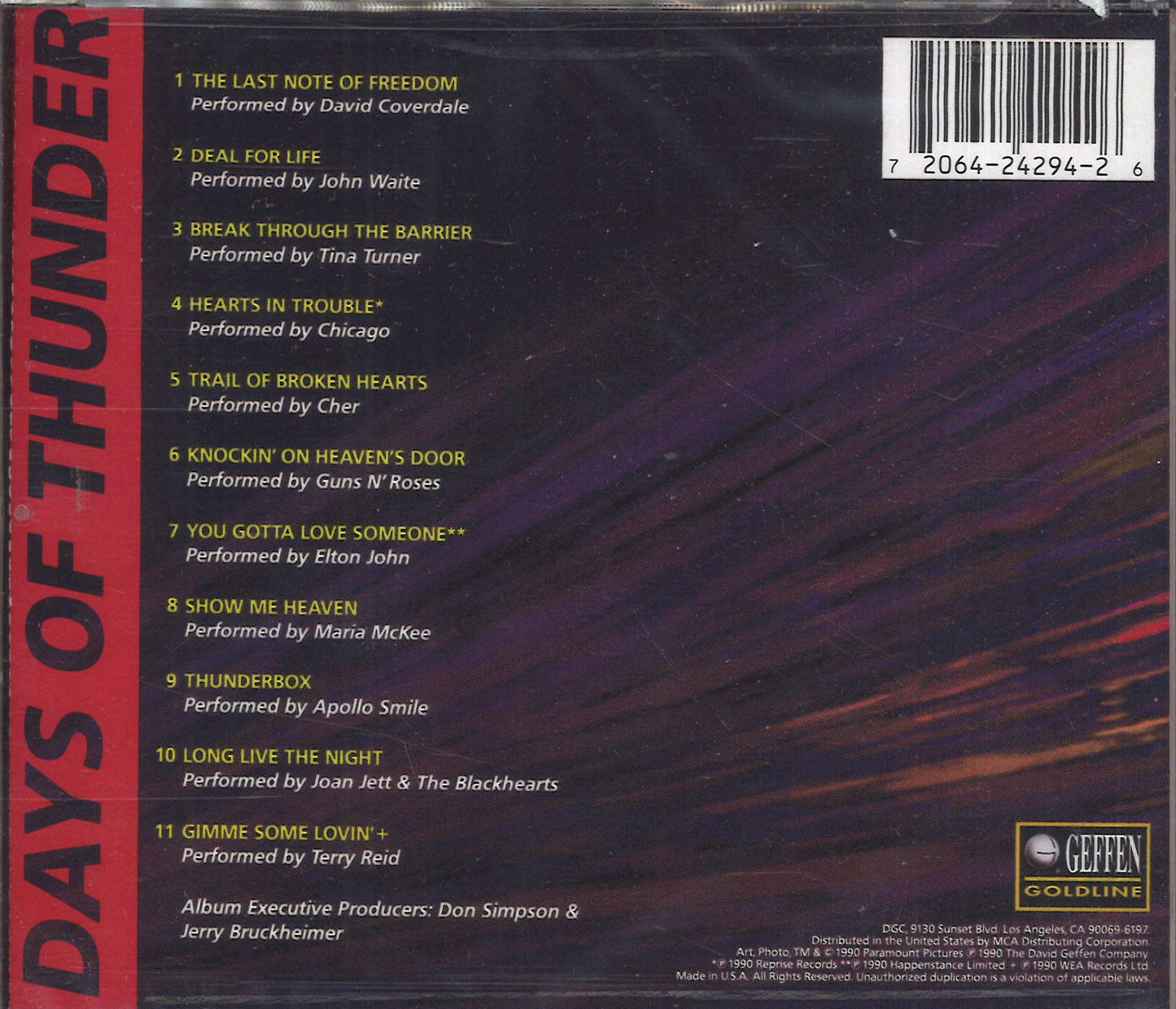 Days Of Thunder: Music From The Motion Picture Soundtrack