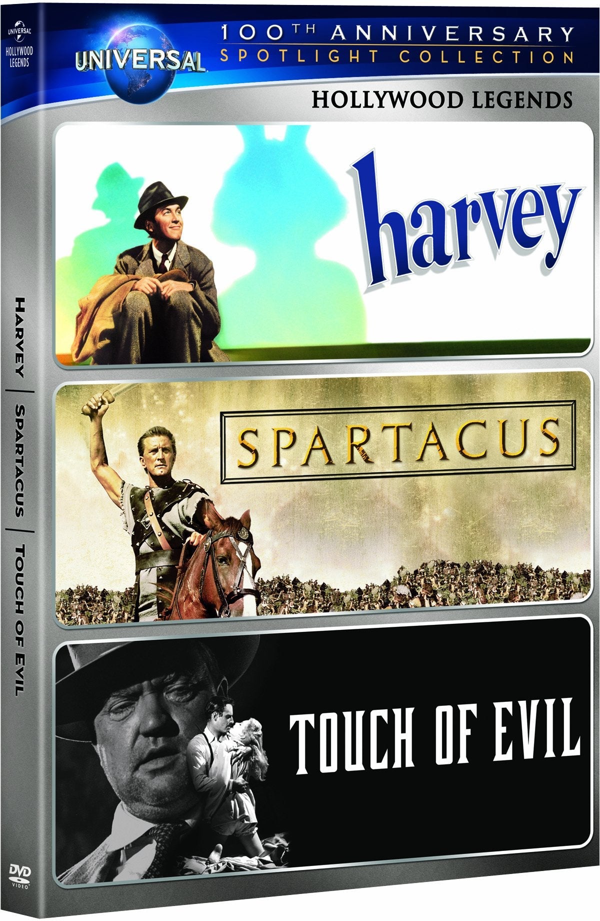 Hollywood Legends Spotlight Collection (Harvey / Spartacus / Touch of Evil) (Universal's 100th Anniversary Edition) - DVD