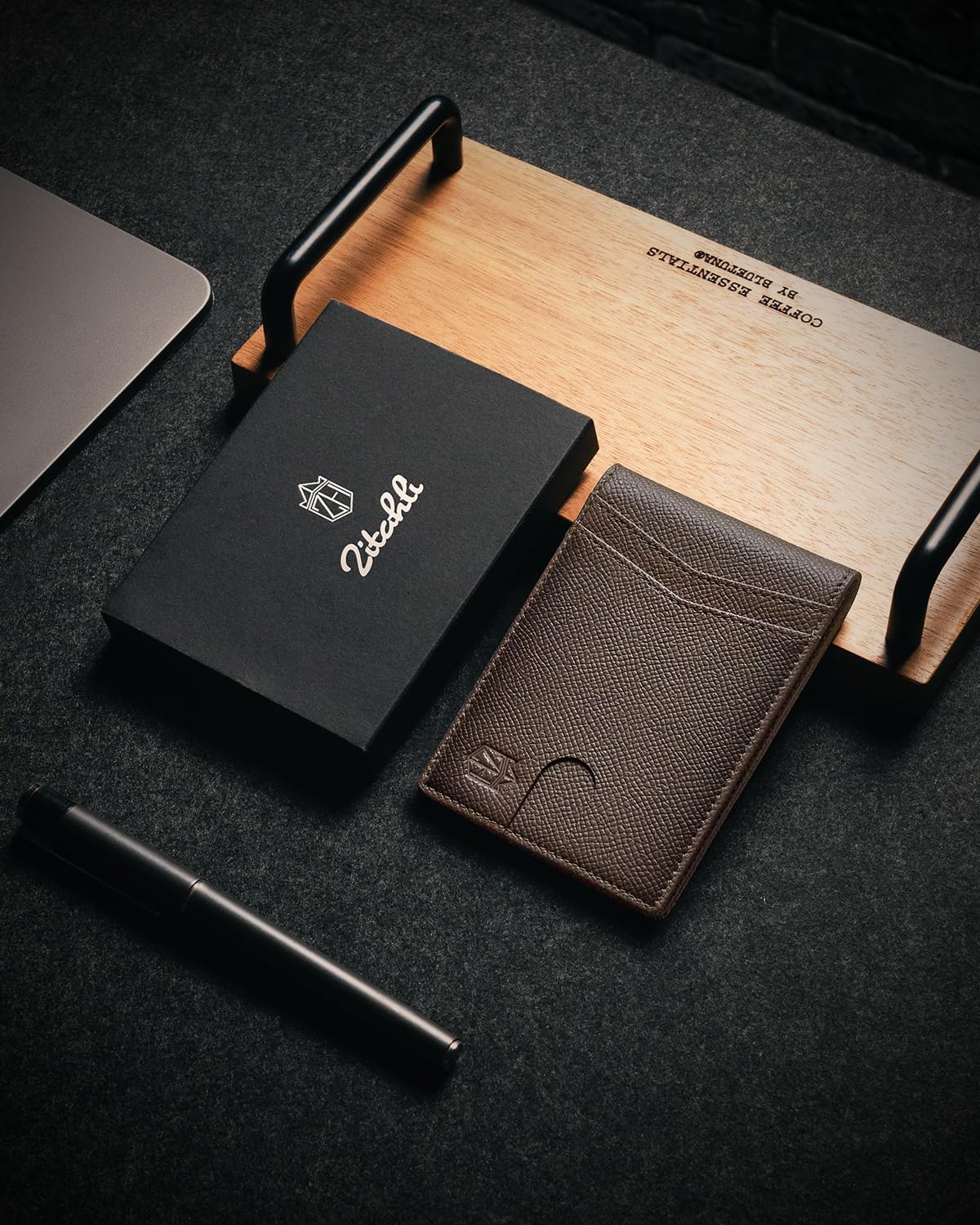 Zitahli Slim RFID Wallet for Men – Leather Bifold with Money Clip, 12 Card Slots