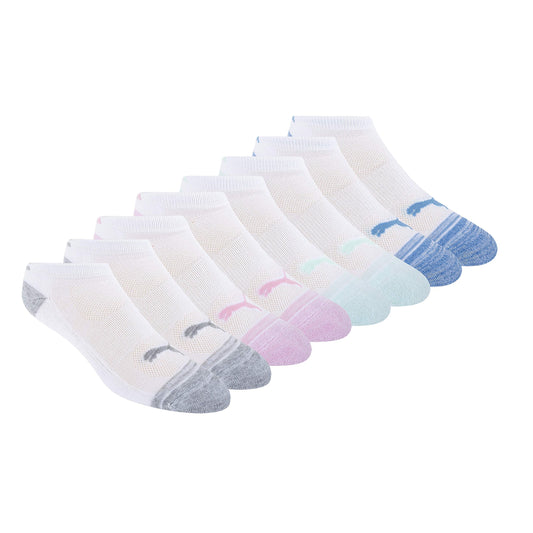 PUMA womens 8 Pack Low Cut Socks, White, 9-11 🍁 All In One Marketplace Canada