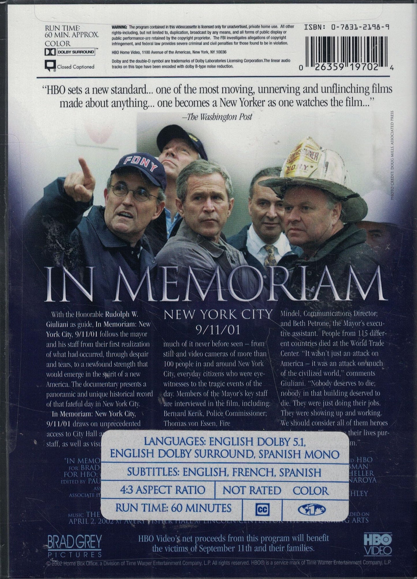 In Memoriam: New York City 9/11/01 (Widescreen)