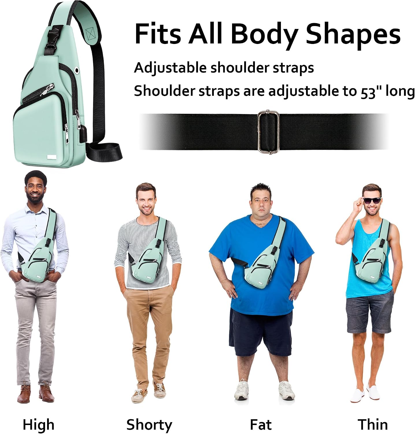 Waterproof Sling Bag – Crossbody Backpack for Men & Women, Hiking Daypack, Chest Bag